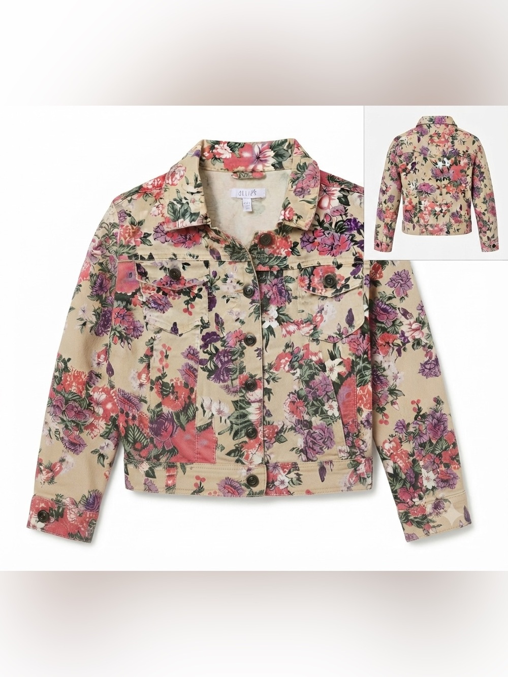 Vintage dELiA*s Floral Print Twill Jacket - Y2K Aesthetic